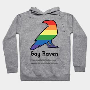 Gay Raven G8b - Can animals be gay series - meme gift t-shirt Hoodie